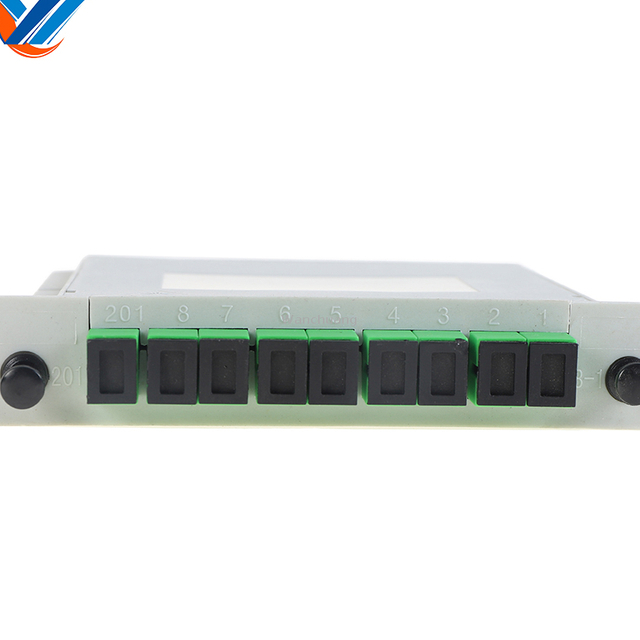 Divisor de fibra óptica tipo cassete 1X8 LGX